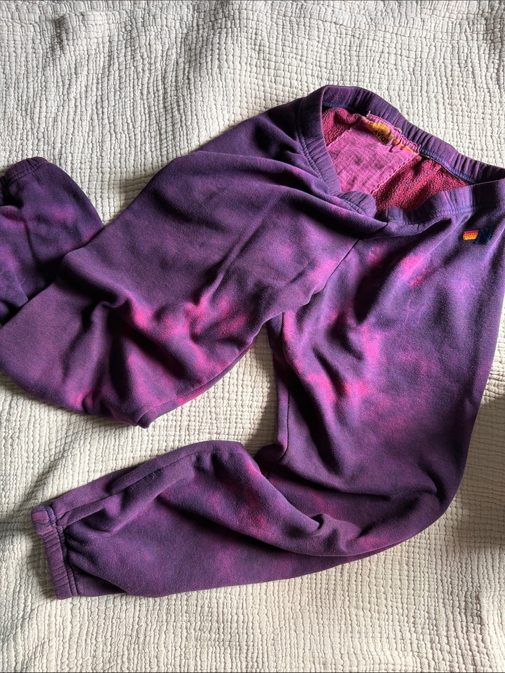Aviator Nation Purple Tie-Dye Jogger Sweatpants